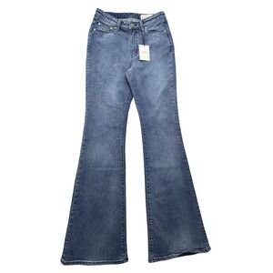 LNDN Jeans Womens 27 Dark Wash Flare‎ Organic Cotton Sustainable Denim NWT